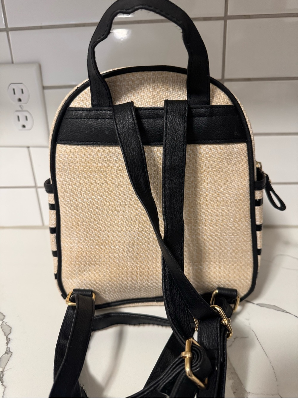 Primark Beige and Black Mickey Mouse Mini Backpack - Picture 4 of 4